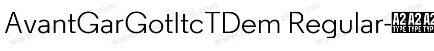 AvantGarGotItcTDem Regular字体转换